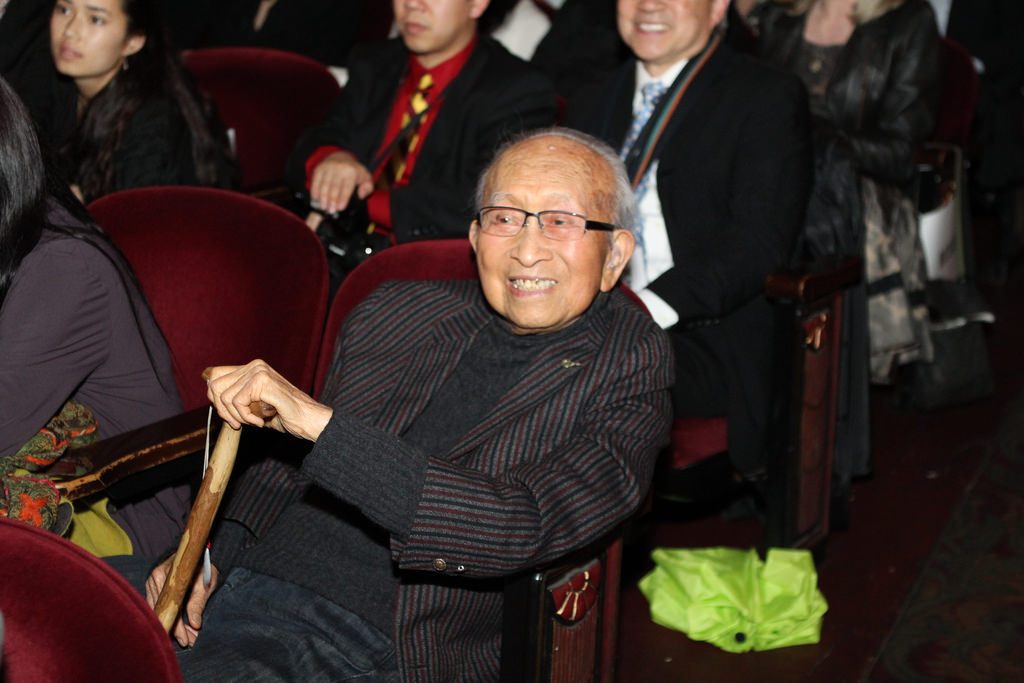 Tyrus Wong, 105, at the Bay Area premiere of TYRUS,CAAMFest 2016 Opening Night, March 10, 2016 at the Castro Theater.